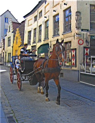 HORSE CARRIAGE ON MARIASTRAAT
