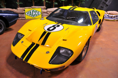This 1966 Ford GT40 Mk. II, chassis no. XGT1, retired from the race after five hours.
