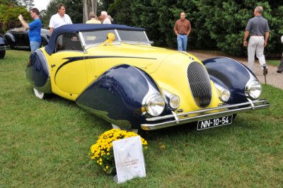1938 Talbot Lago T150-C Cabriolet by Figoni & Falaschi, J. Willard Marriott, Jr.