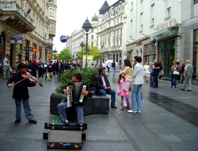 street musicians in belgrade