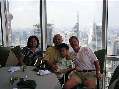 54th floor lunch & view of new Shanghai
