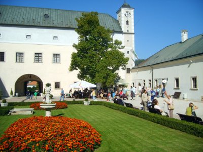 courtyard of the Red Rock Castle