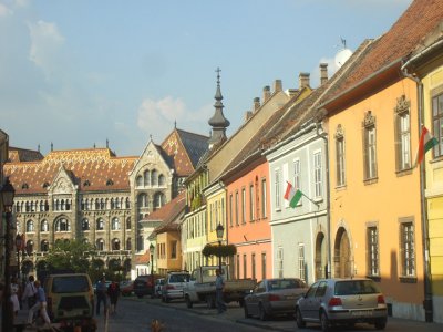 a street on the castle hill of buda