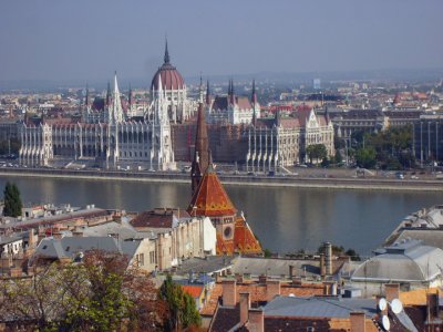 parliament from across the danube