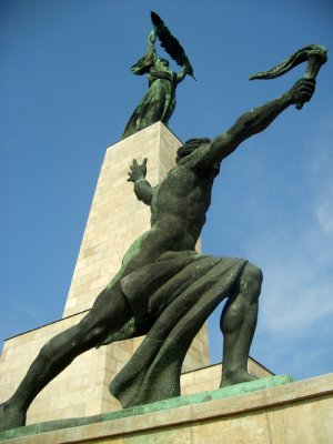 statue on the gellert hill, buda