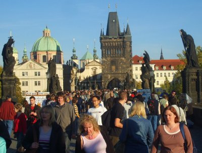 the charles bridge during the day