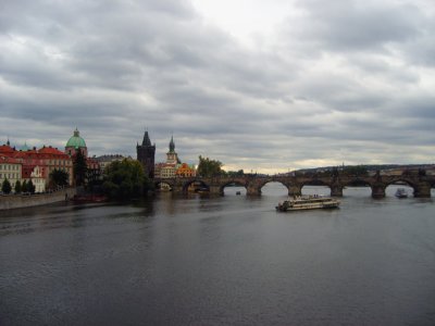 view of the river and the charles bridge