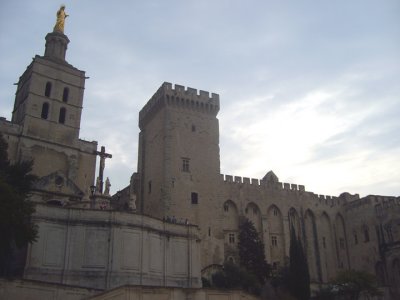 the cathedral and popes' palace, avignon