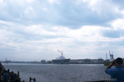 USS Freedom, the Navy's first Littoral Combat Ship ready for launch