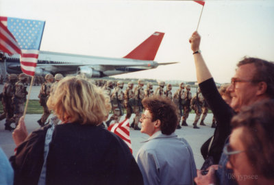 welcoming the troops home from Operation Desert Storm