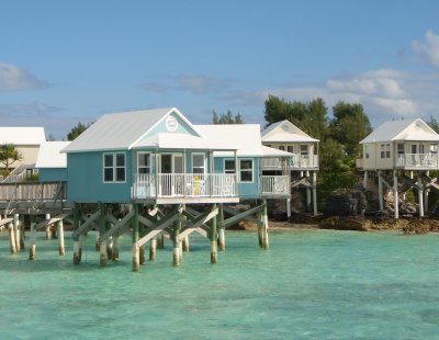 Stilt Homes Over Beautiful Turquoise Water