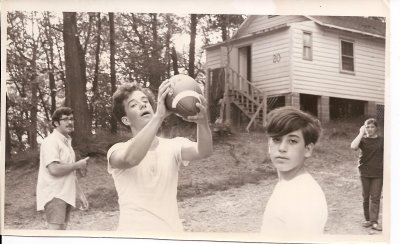 Football catch with Gene Sherman, Simon J Klein, Paul Silverstein and Amy Tomashevsky and others, 1967