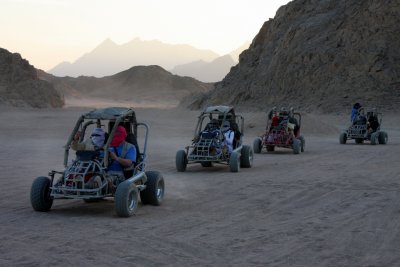 Tourists in Dune Buggies, Hurghada