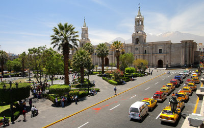 Arequipa city center, Plaza de Armas and Cathedral