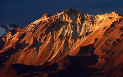 Sunset on Chachani slopes