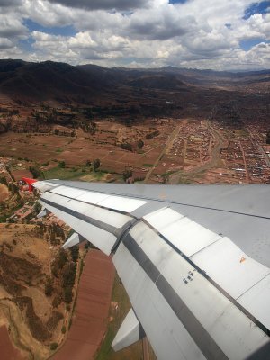 Landing in Cuzco, Peru