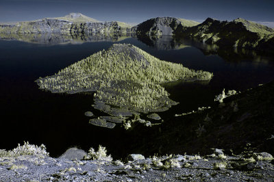 Crater Lake in Infrared