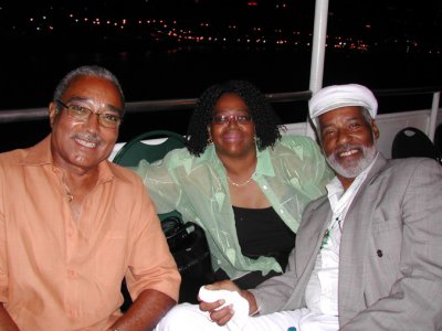 Clyde Gibbs, Yvonne Williams, and Butch Curtis cruising on the Hudson.