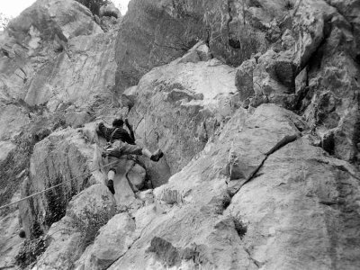 Francis Toas dans le surplomb Patrice