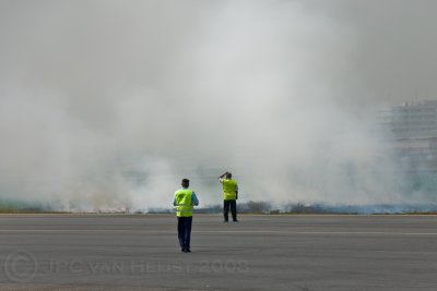Fire on the airport...