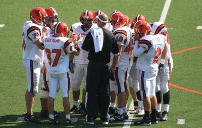 coach glazier with the offense