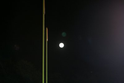 full moon over brown stadium