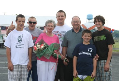 mr. and mrs. mt. orab with grandsons matt, adam, tyler, blake, and justin