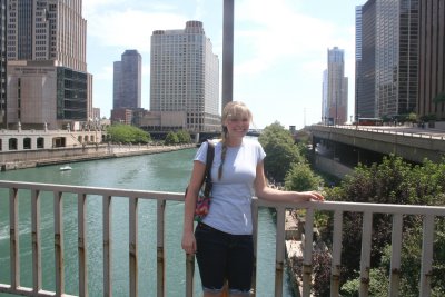 alex on michigan ave over the chicago river