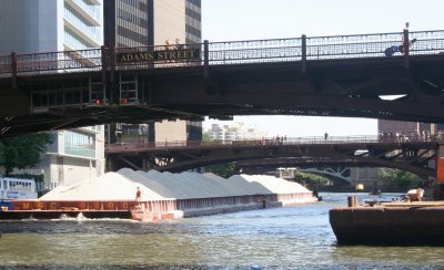 barges on the river