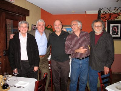Recent reunion with old friends from Brooklyn: L to R: Alan, Jerrry, Ken, Elliott and Richard