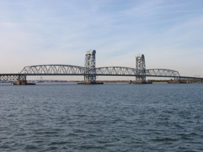 Marine Parkway Bridge (now called Gil Hodges Memorial Bridge) - from Rockaway (Brooklyn in background)