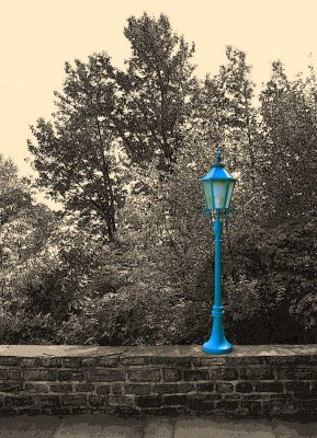 Blue Lamp Post