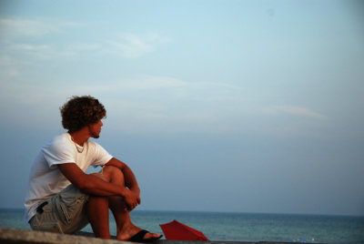 in deep thought..