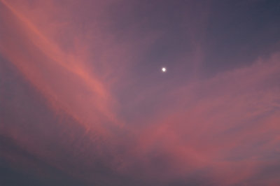    Waxing Moon Sunset