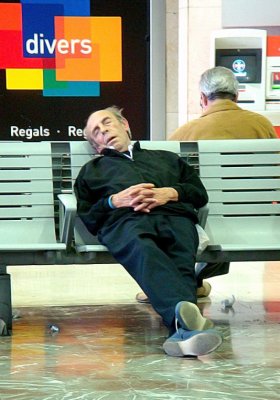 Relax in the railway station