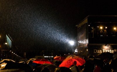 Rain pouring down
