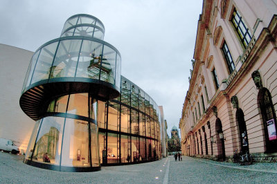 Adjacent Pei building