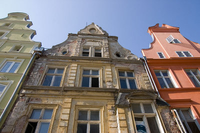 Refurbished against old houses in the Old Town