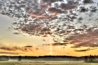 Sunrise, Fog and Clouds, Bodwell Farm, East Kingston, NH