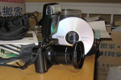 LX3 + DMW-LA4 lens adapter + DMW-LW46 wide angle lens
