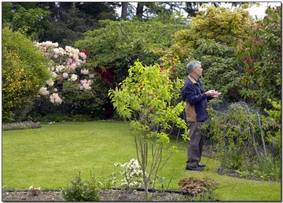Dave McIntosh in his Garden