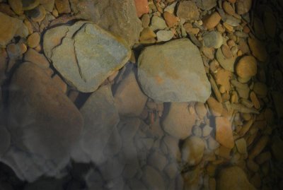stones in water.