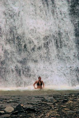 water falls.