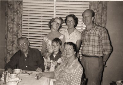 Forgotten Moments  Sunday dinner with our Grandparents.  1955