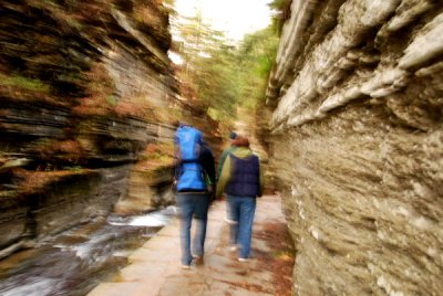 Hiking through the gorge.