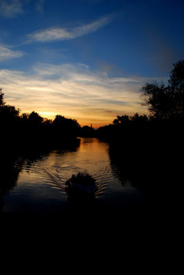 sunset on the canal