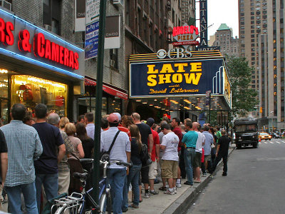 Line for David Letterman's Late Show