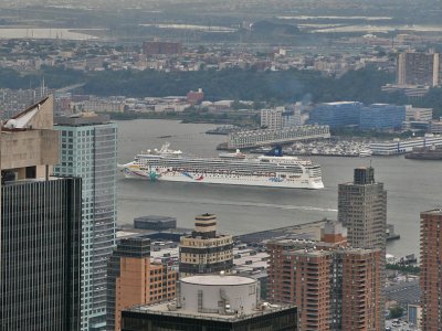 Cruise Ship on the Hudson River