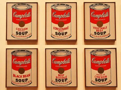 Andy Warhol : Campbells Soup Cans - 1962  ( detail )