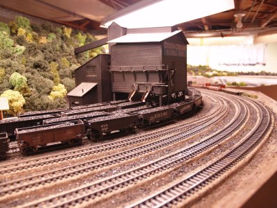 The Coal Tipple at the Coon Creek Mine. Note the levers for loading live coal.